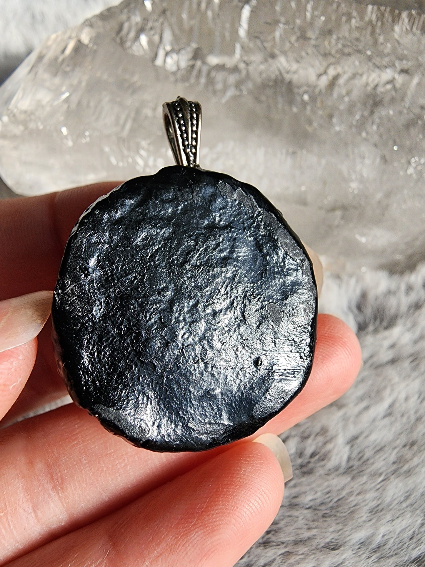 Amethyst Clay Pendant
