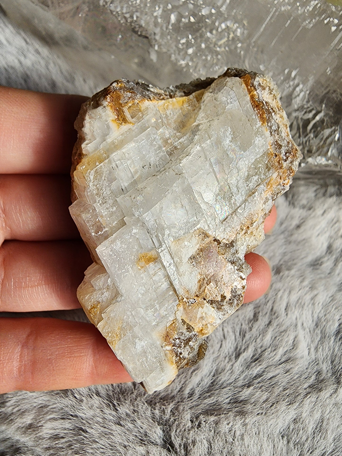 Druzy Citrine Calcite Specimen