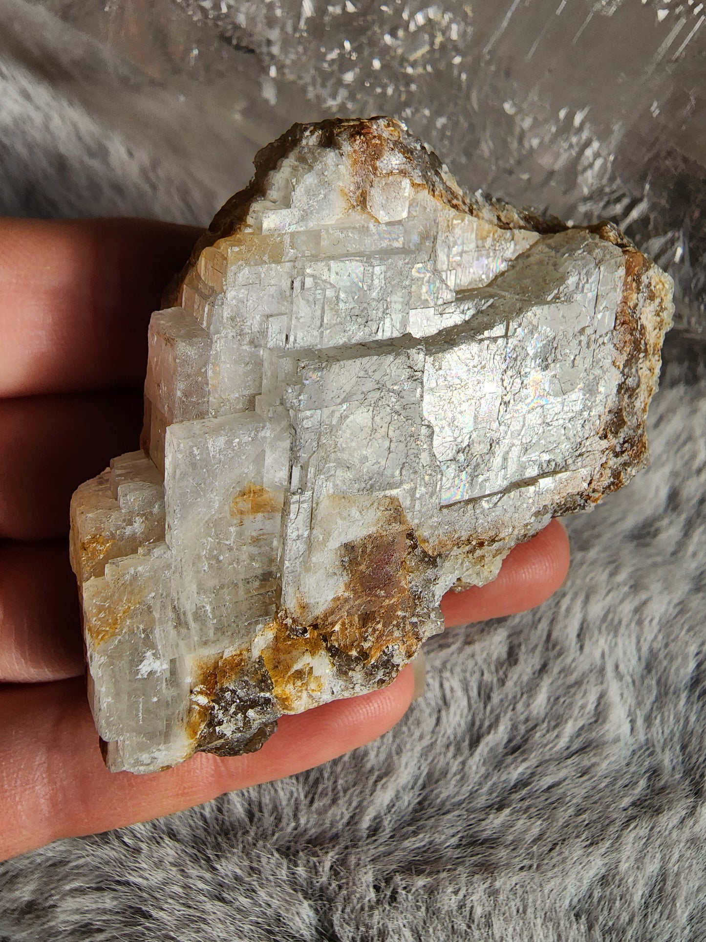 Druzy Citrine Calcite Specimen