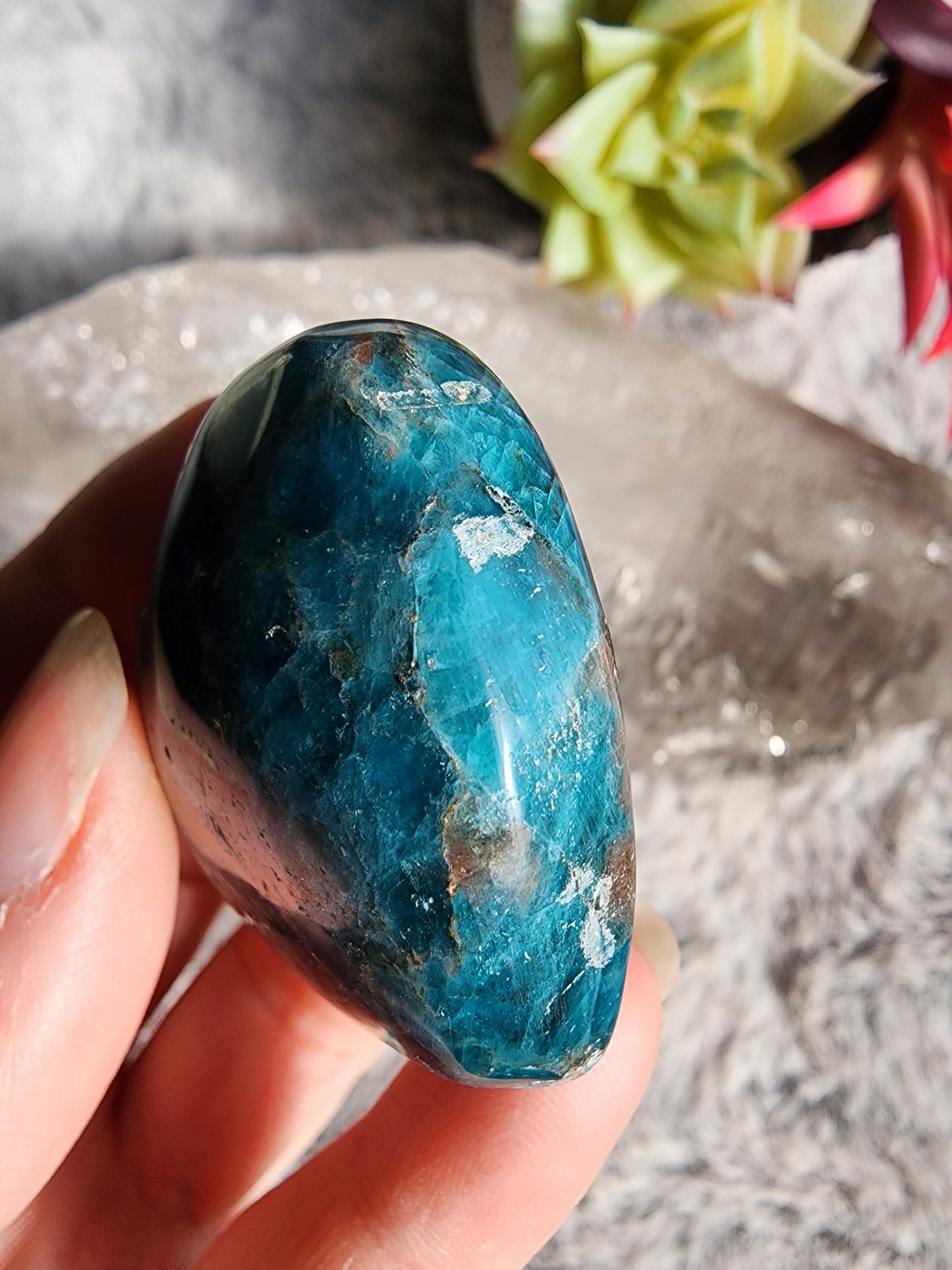 Blue Apaite Heart