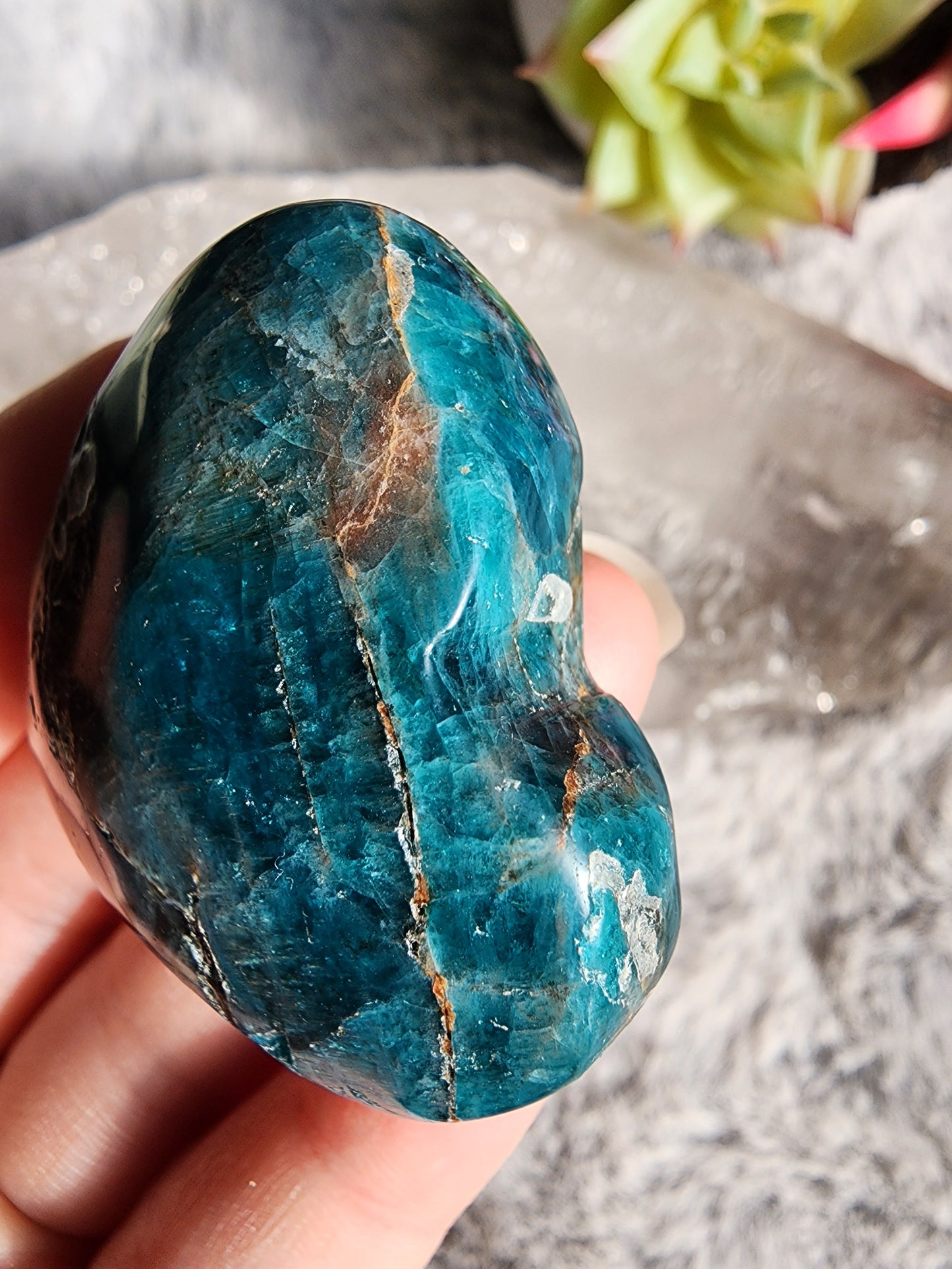 Blue Apaite Heart