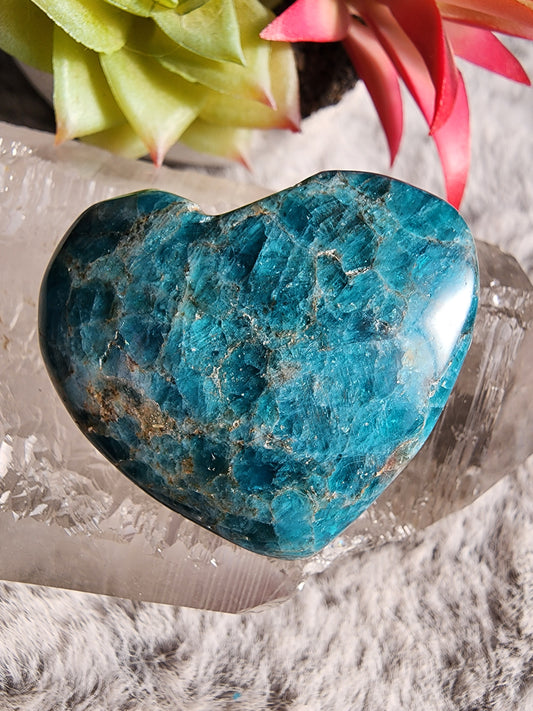 Blue Apaite Heart