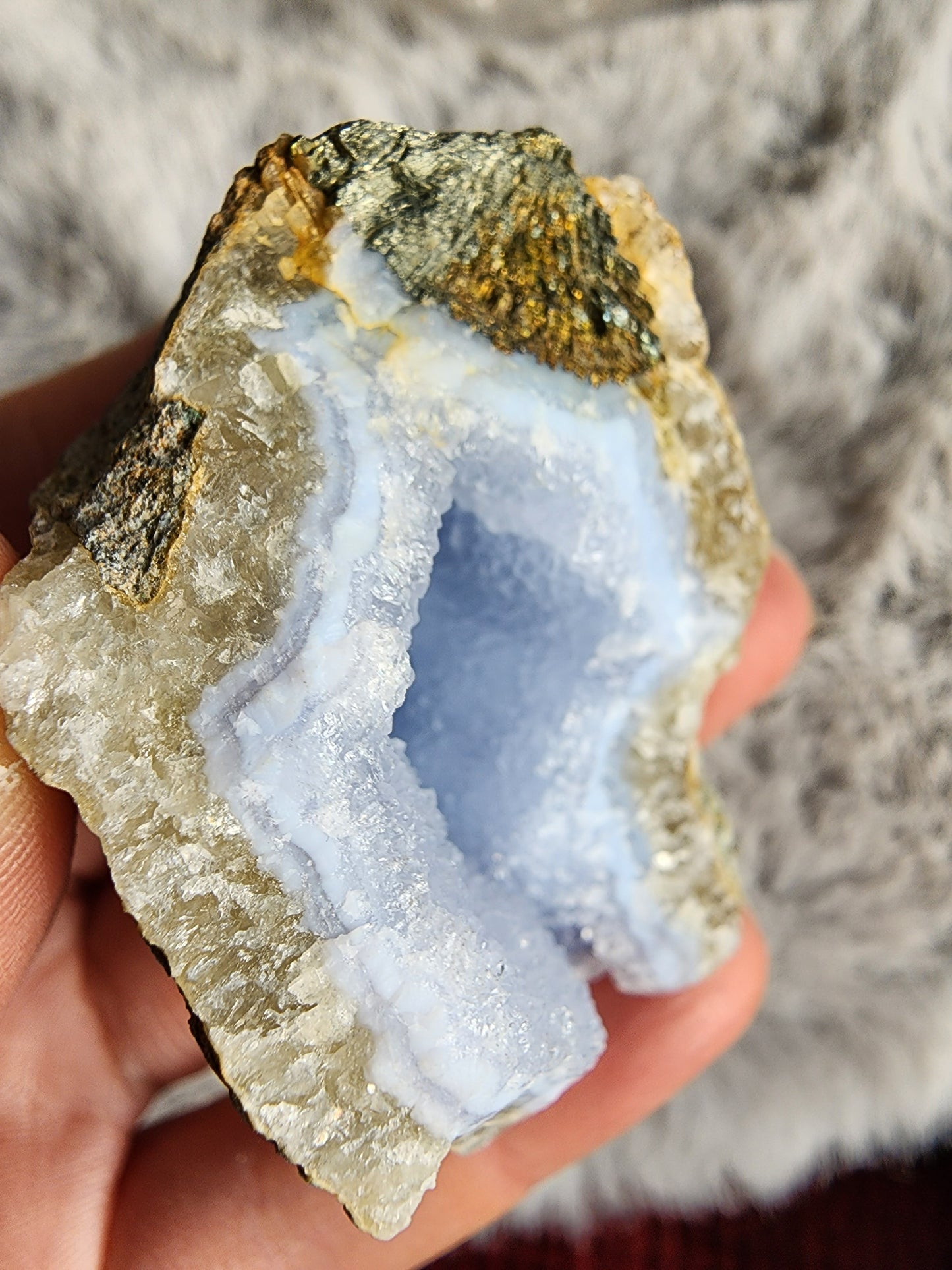 Blue Lace Agate Geode