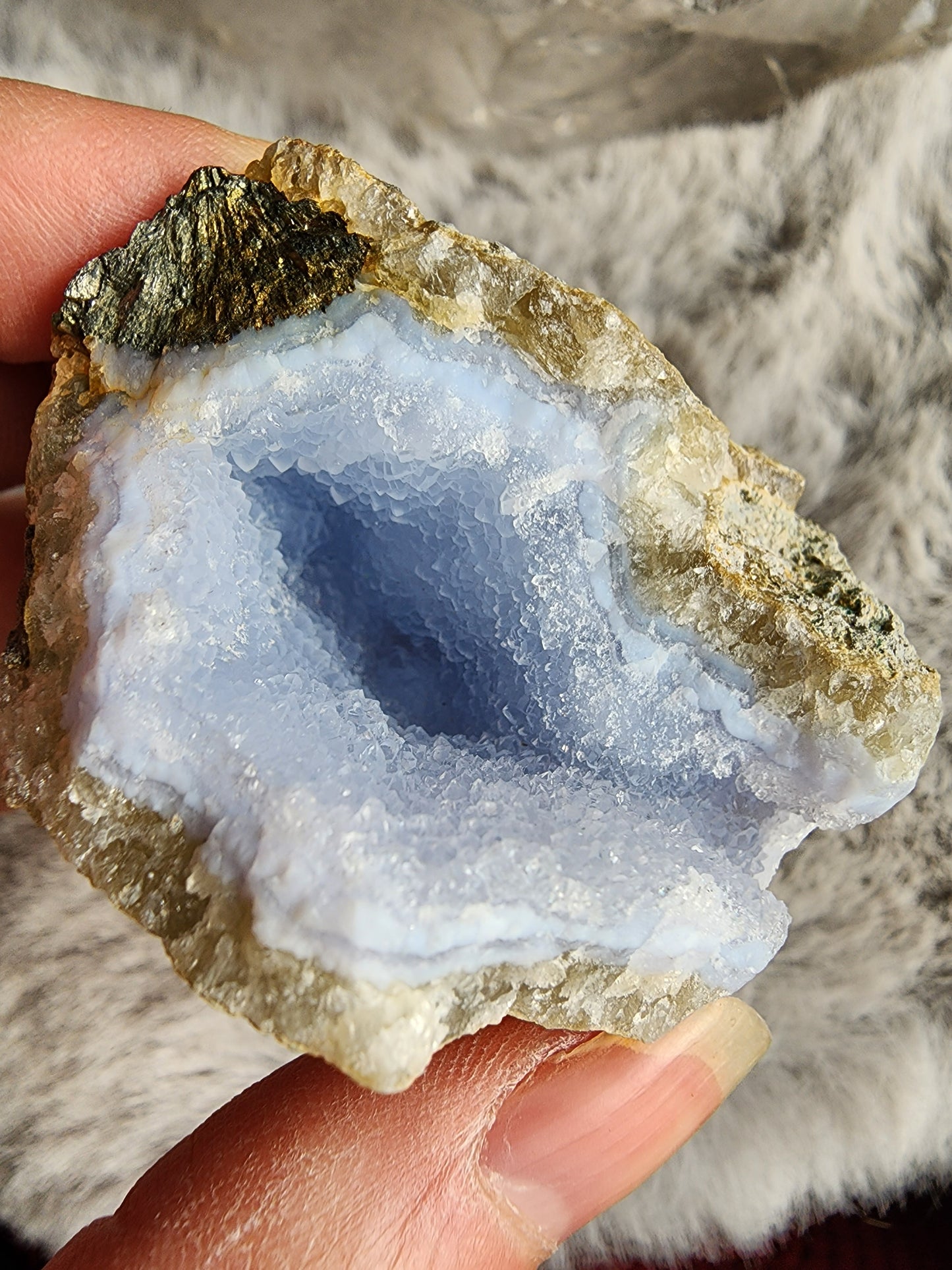 Blue Lace Agate Geode