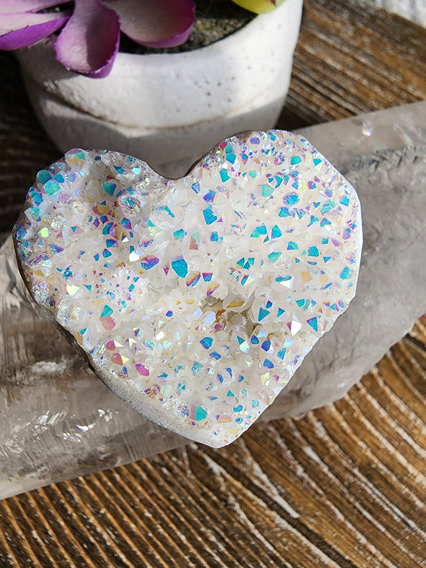 Angel Aura Quartz Heart