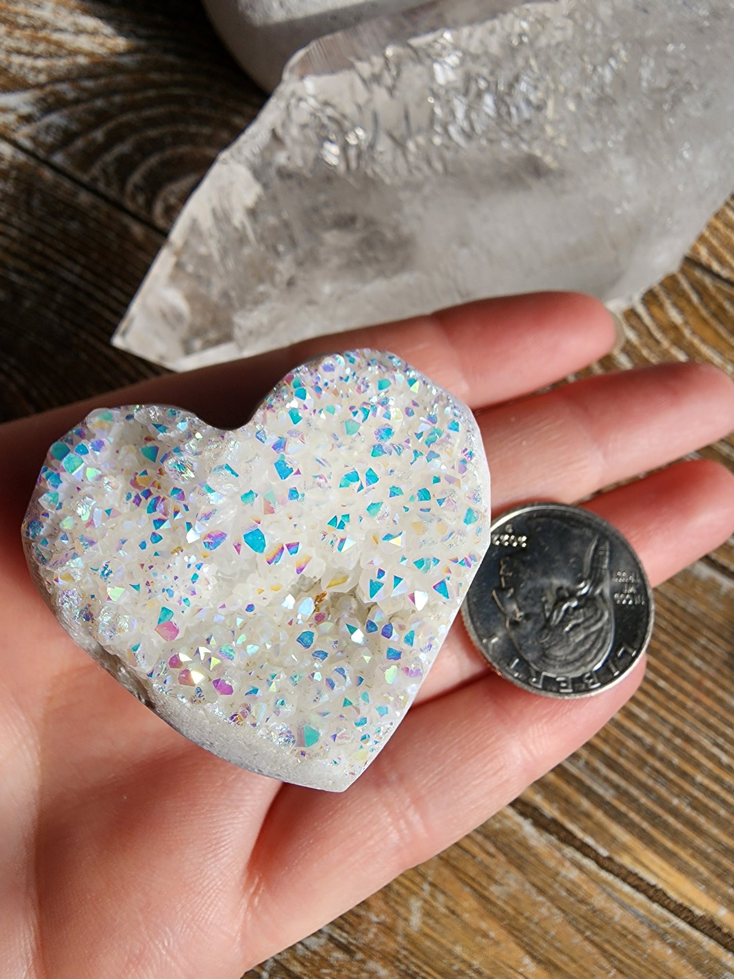 Angel Aura Quartz Heart