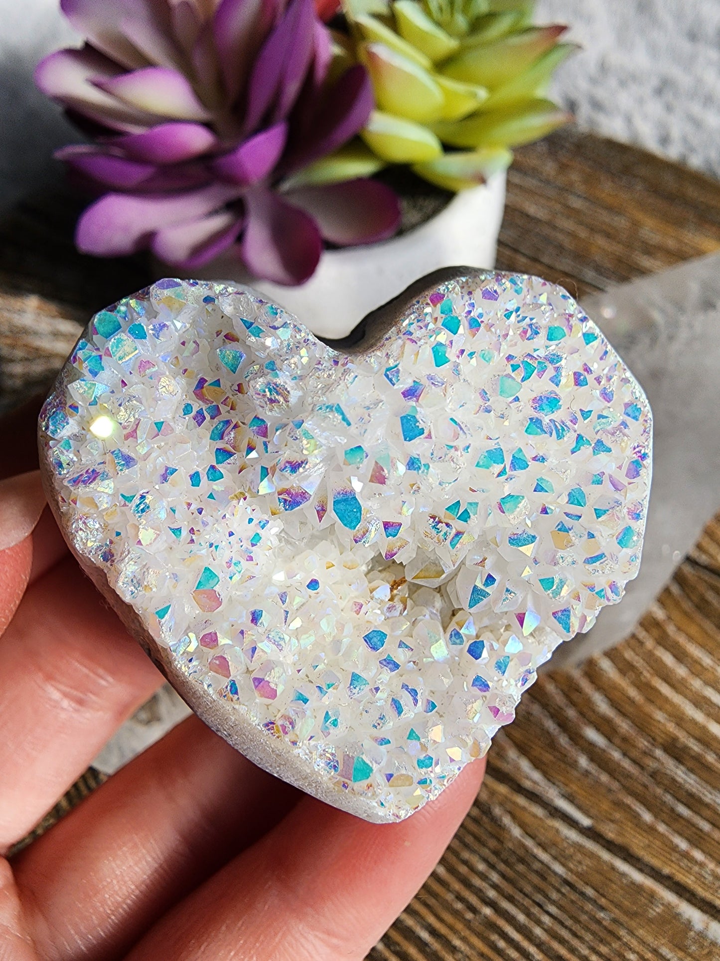 Angel Aura Quartz Heart