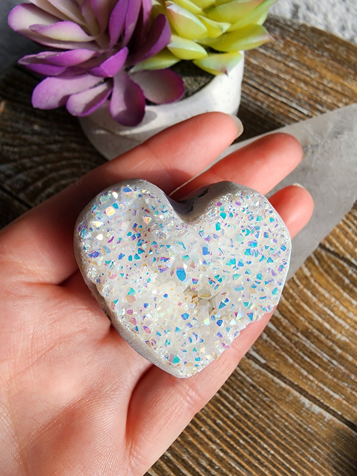 Angel Aura Quartz Heart