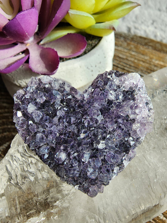 Amethyst Heart Cluster