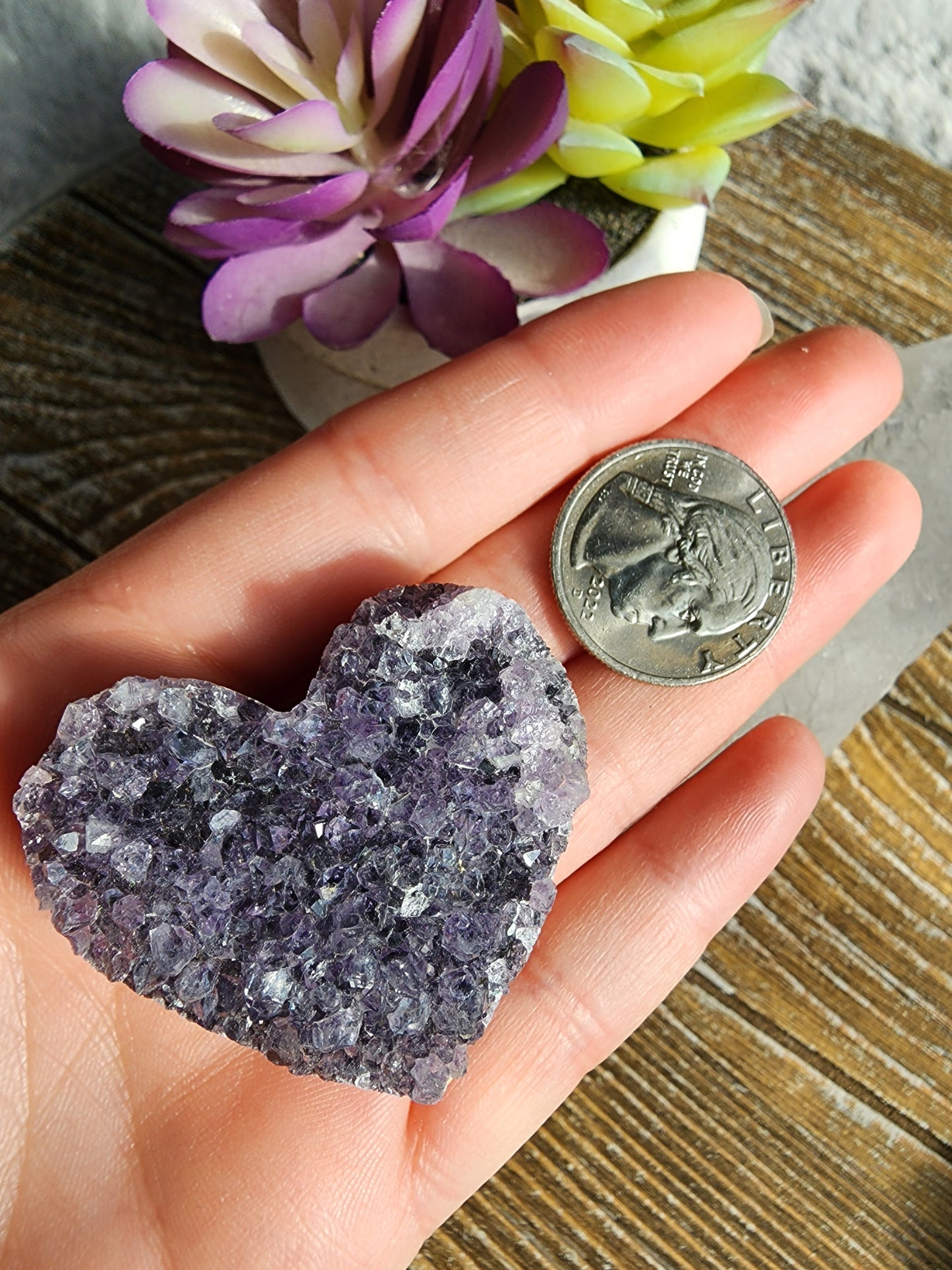 Amethyst Heart Cluster