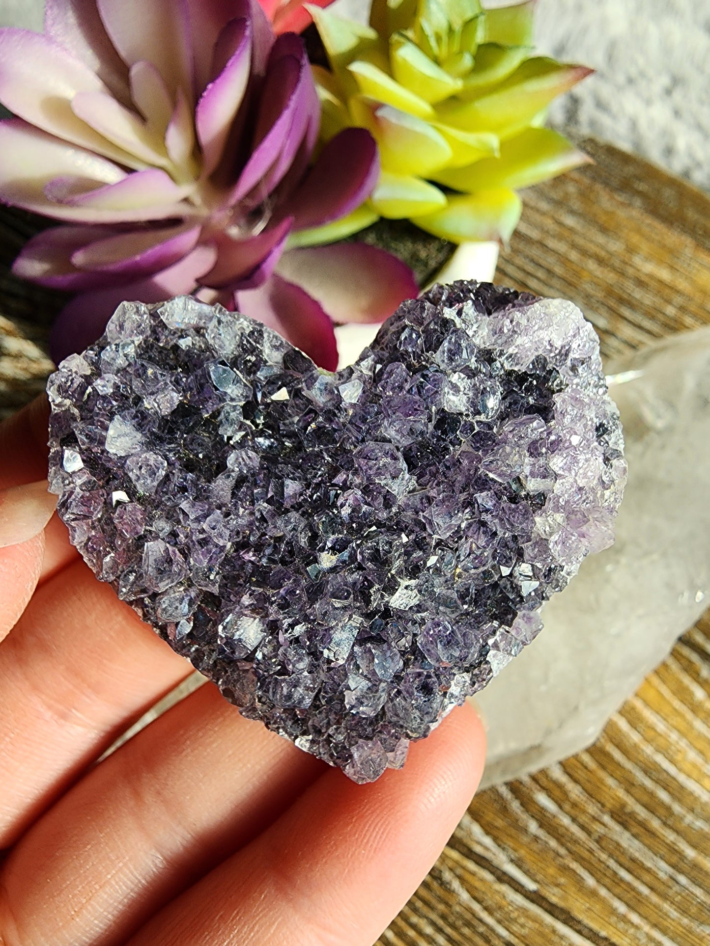 Amethyst Heart Cluster