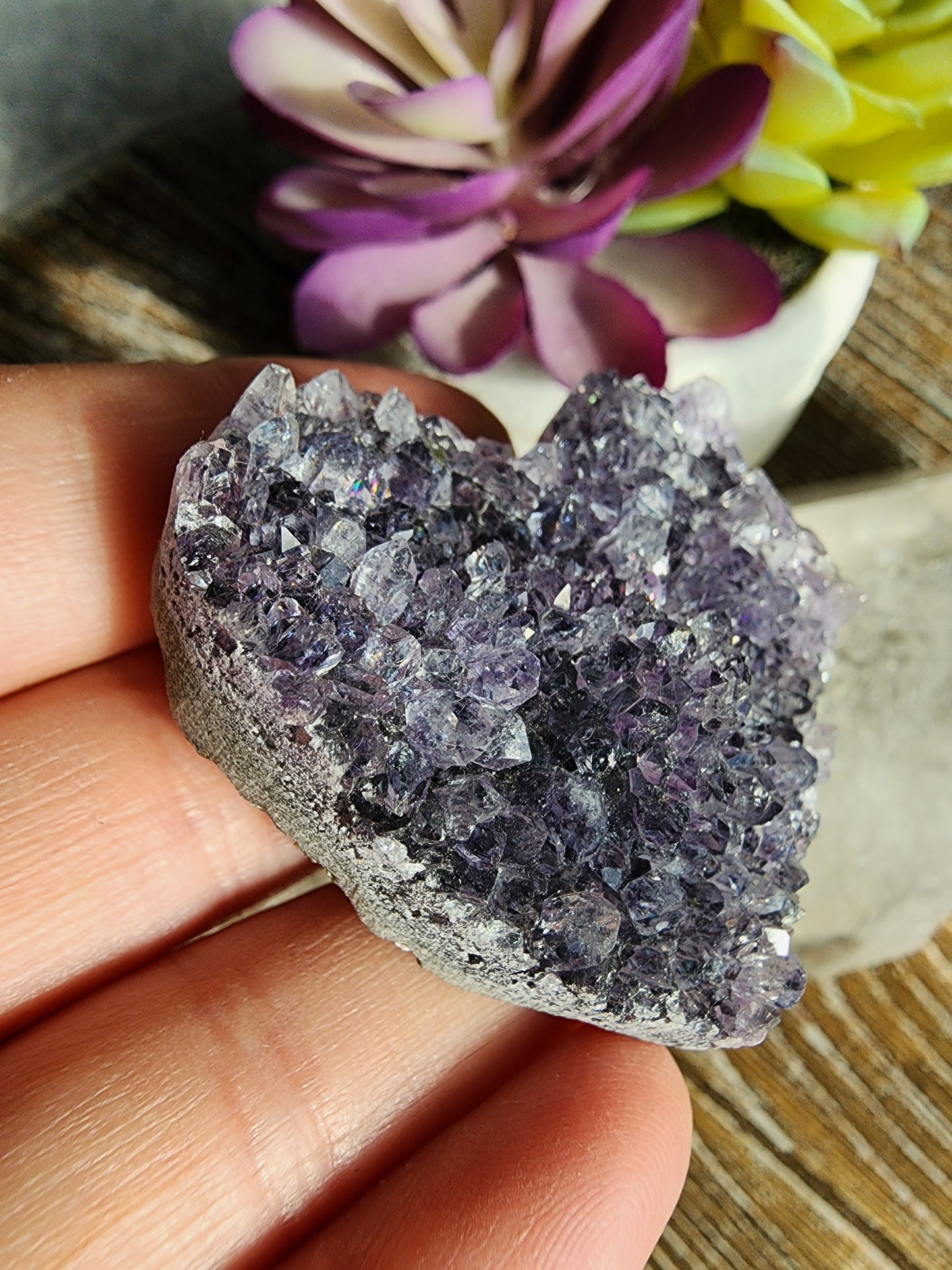 Amethyst Heart Cluster