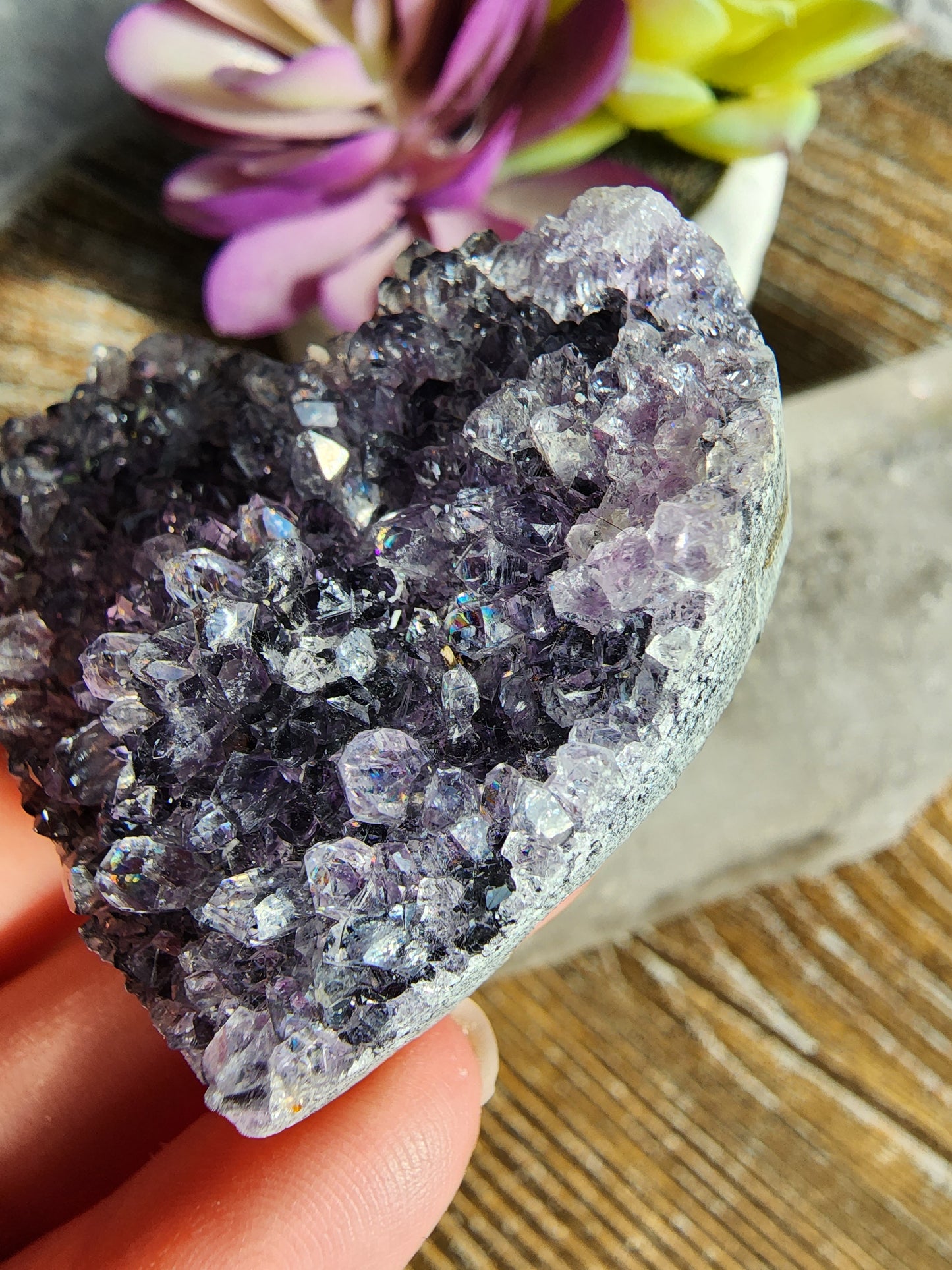 Amethyst Heart Cluster