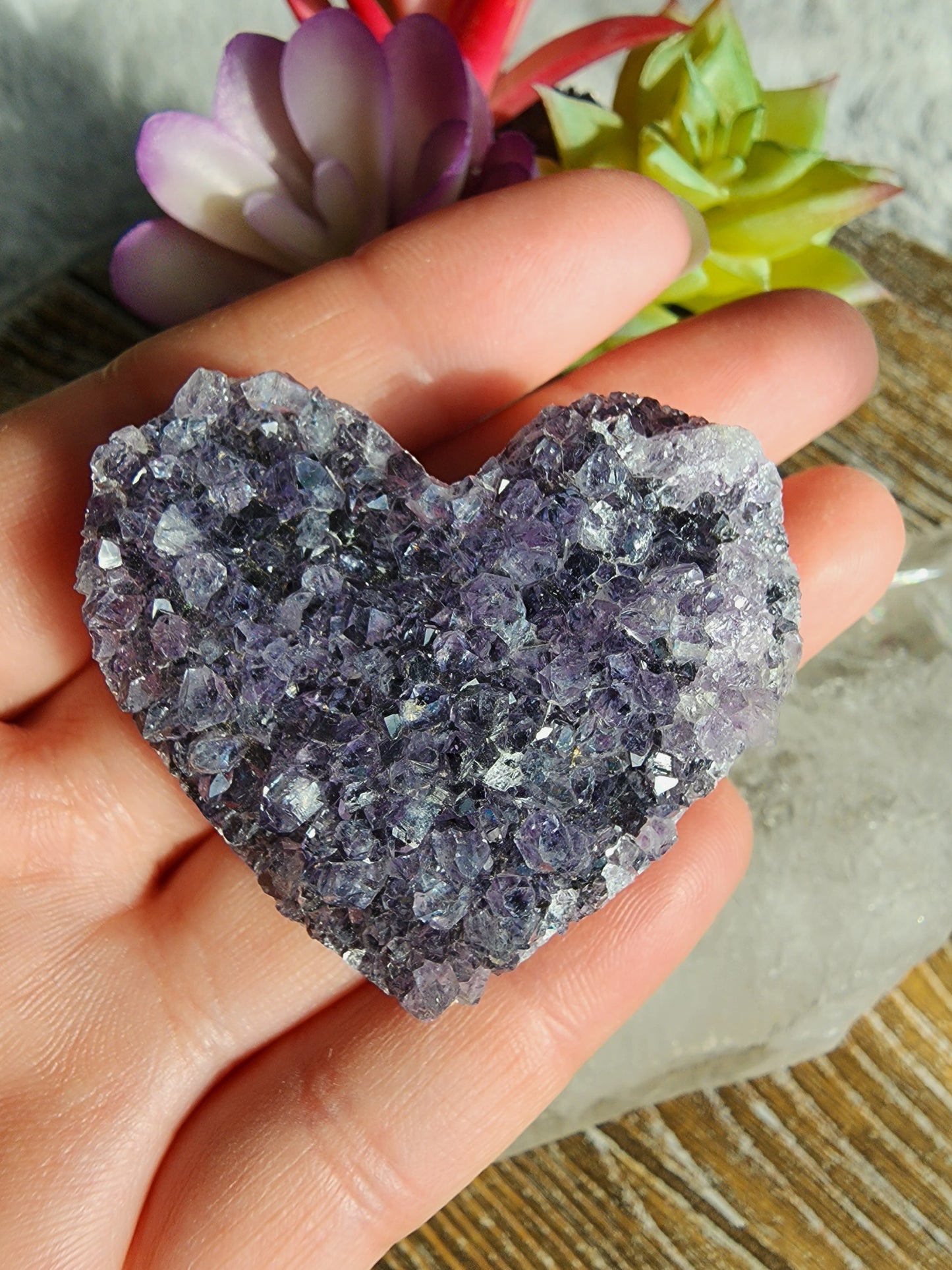 Amethyst Heart Cluster