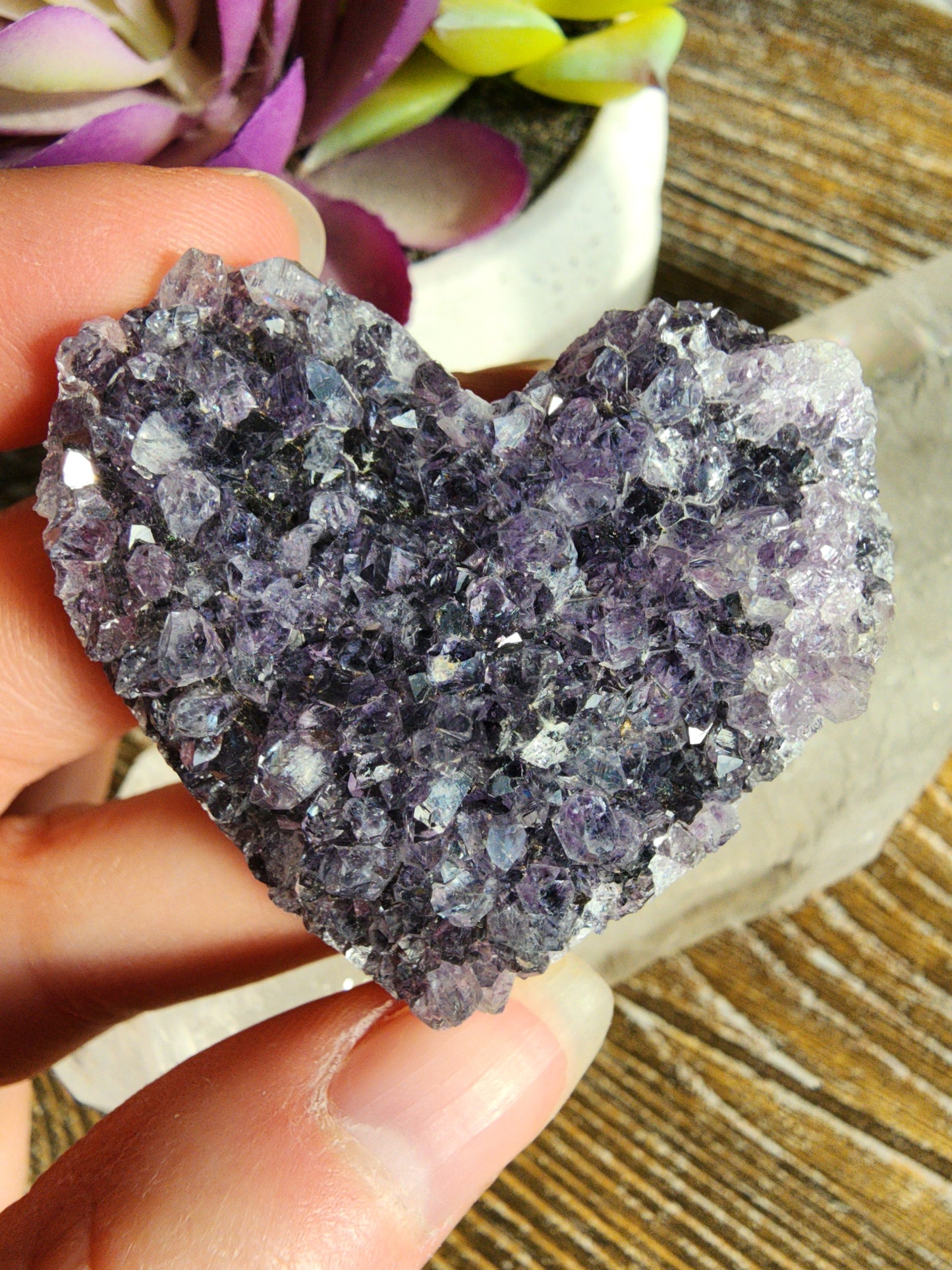 Amethyst Heart Cluster