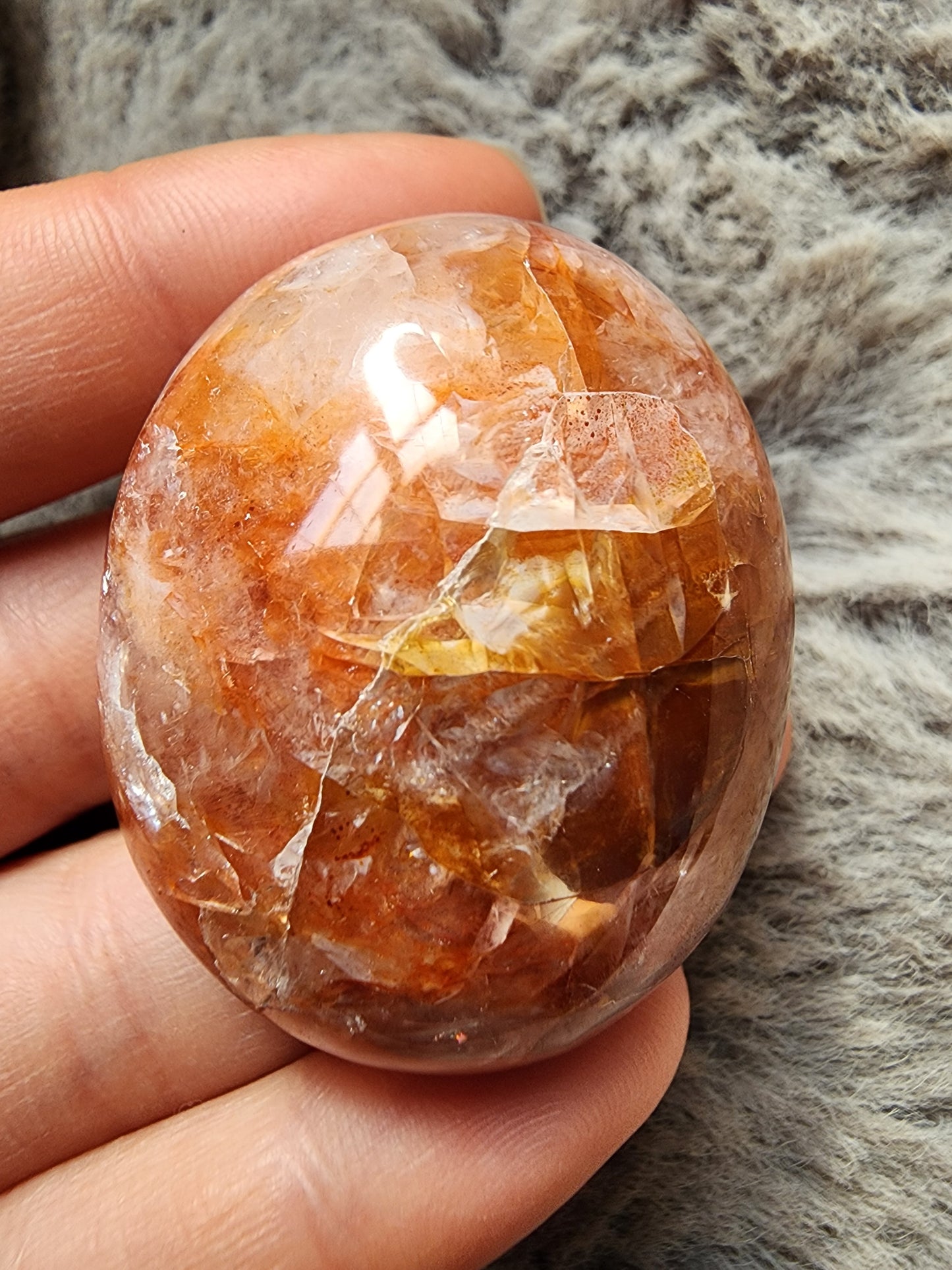 Fire Quartz Palmstone