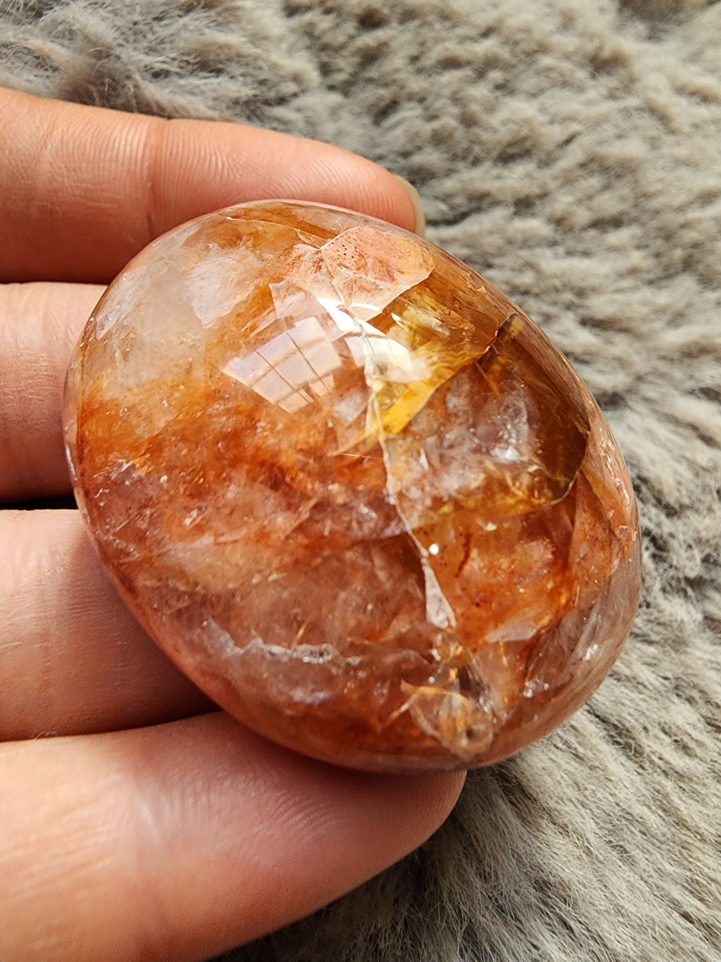 Fire Quartz Palmstone