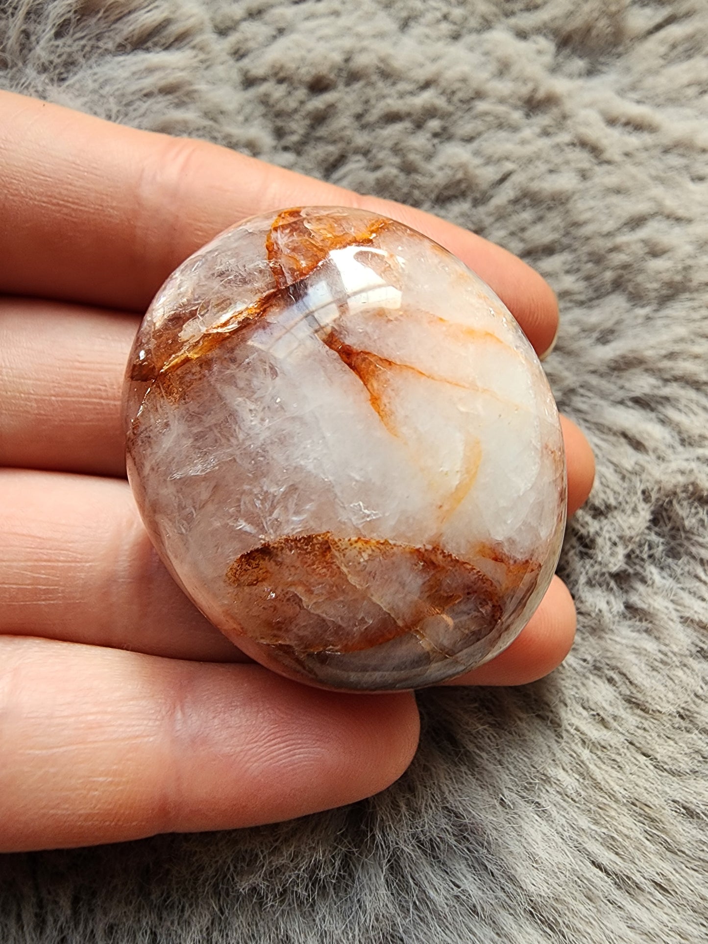 Fire Quartz Palmstone