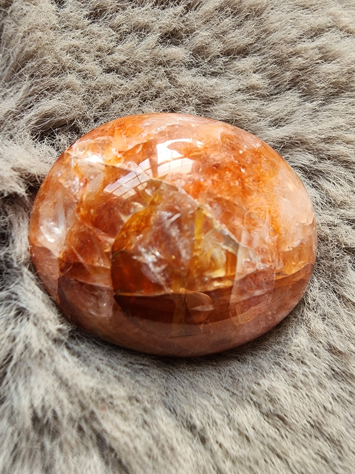 Fire Quartz Palmstone