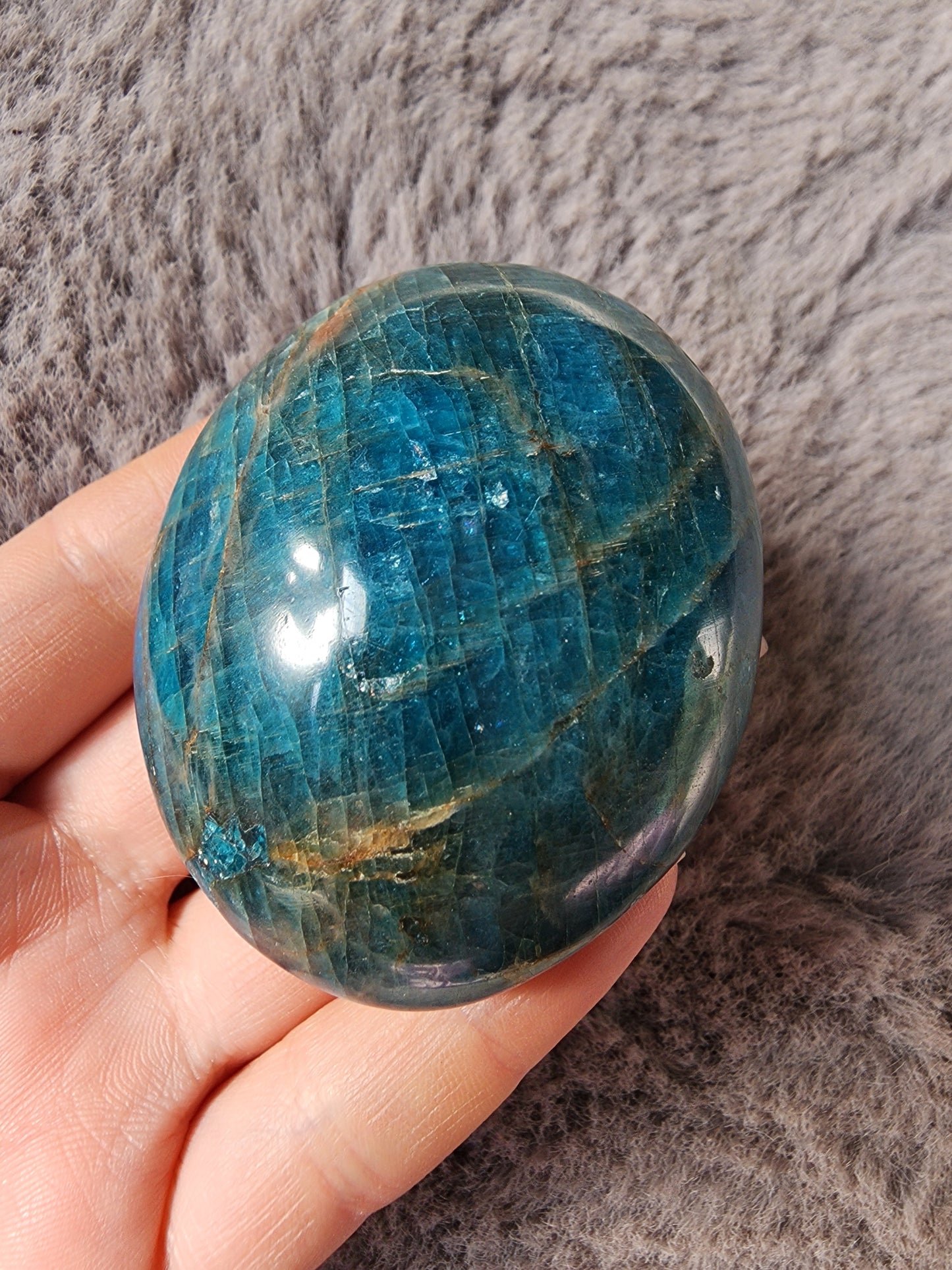 Blue Apatite Palmstone