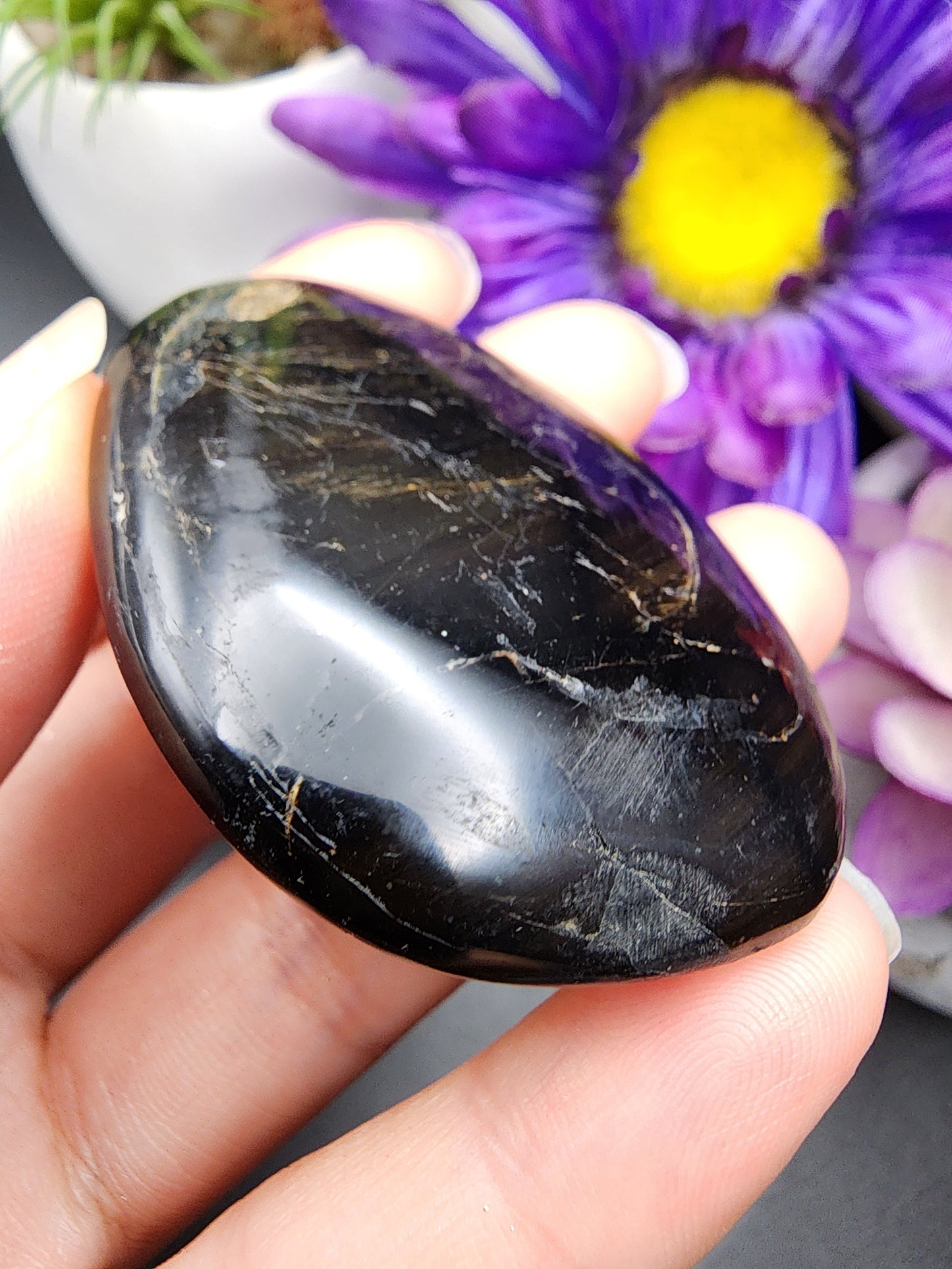 Black Tourmaline Palmstone