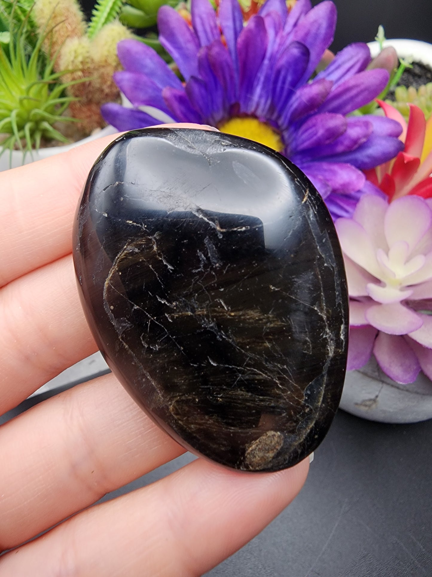 Black Tourmaline Palmstone