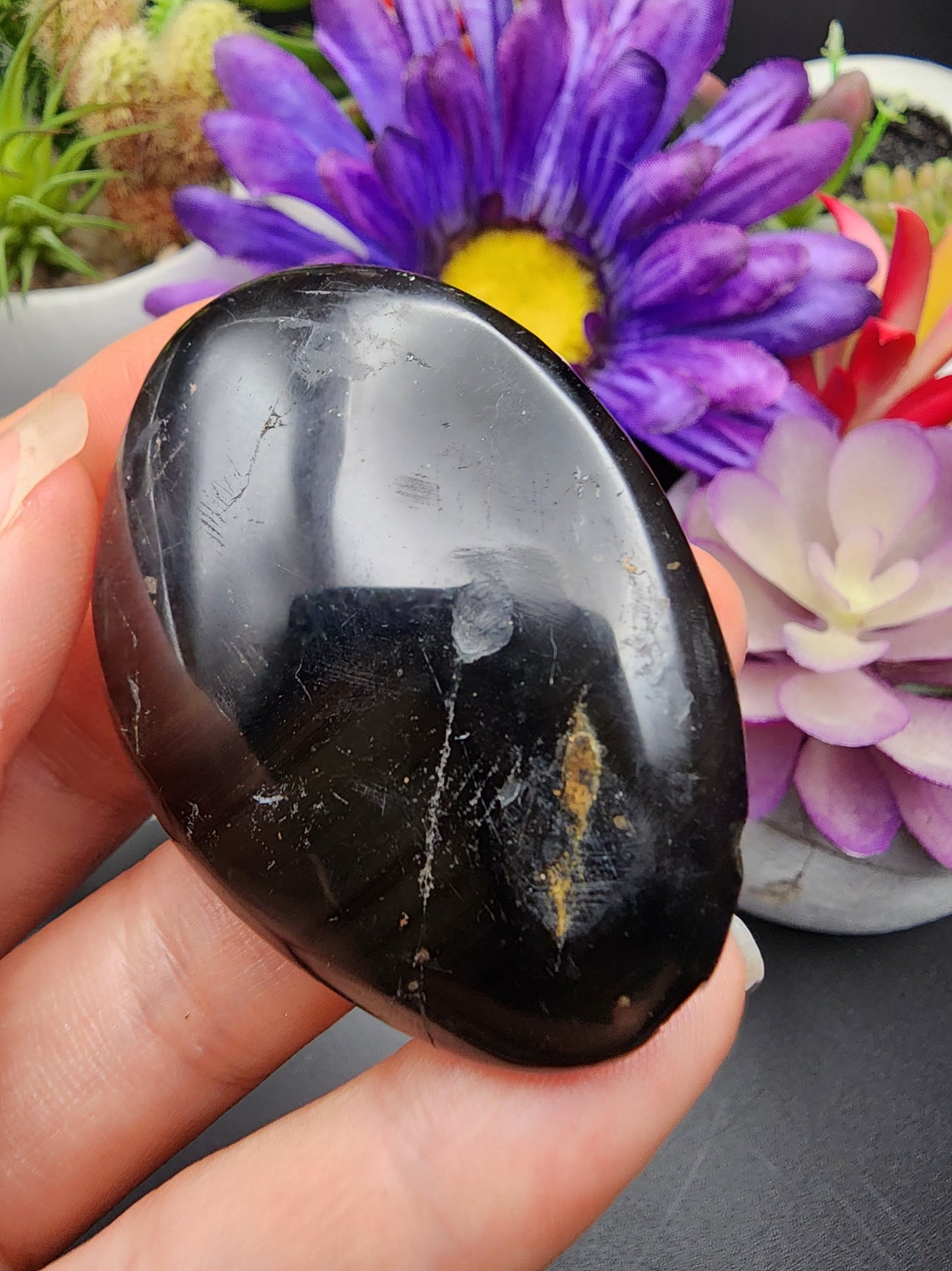 Black Tourmaline Palmstone