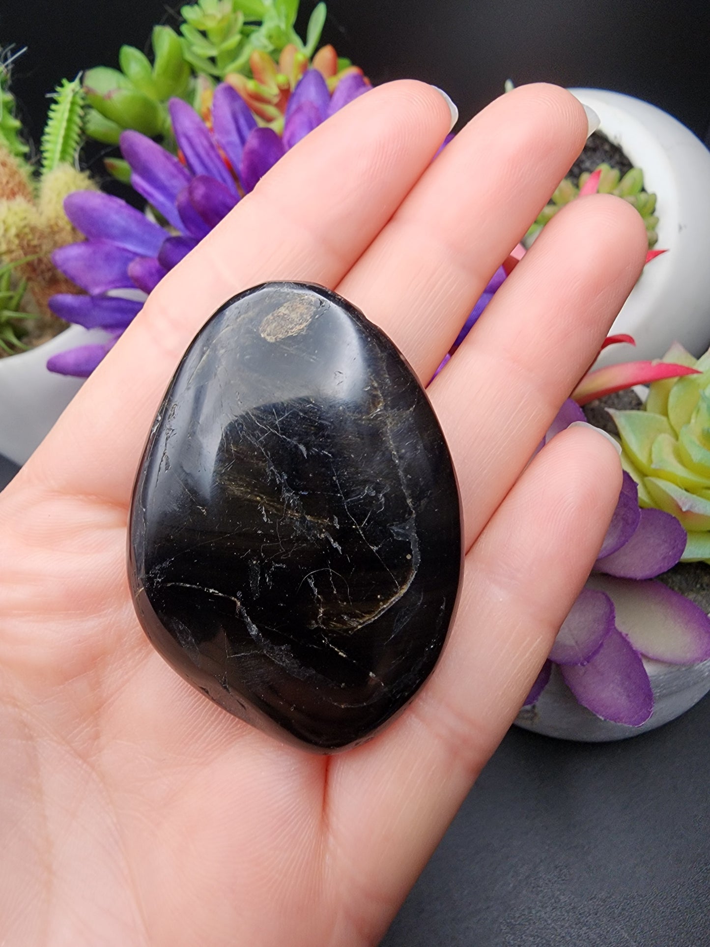 Black Tourmaline Palmstone