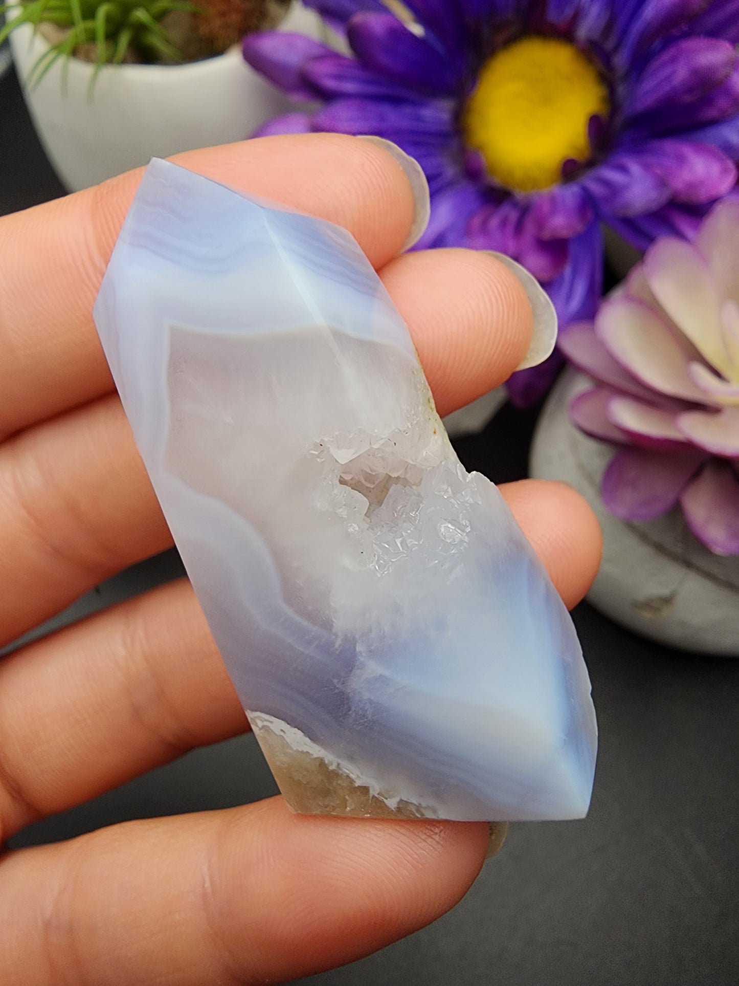 Blue Lace Agate Tower