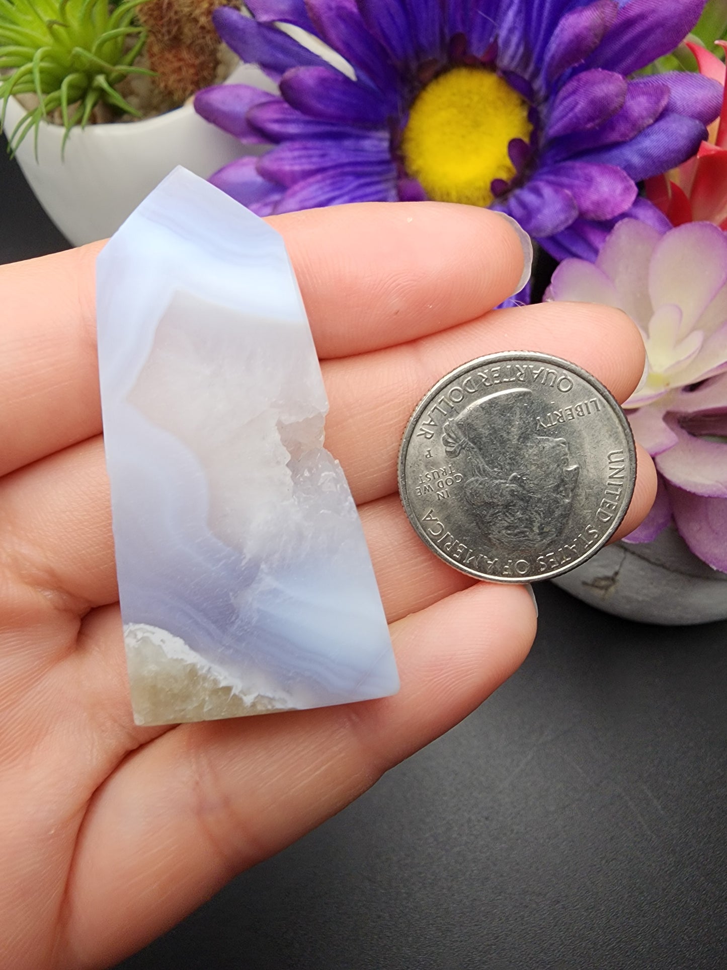 Blue Lace Agate Tower