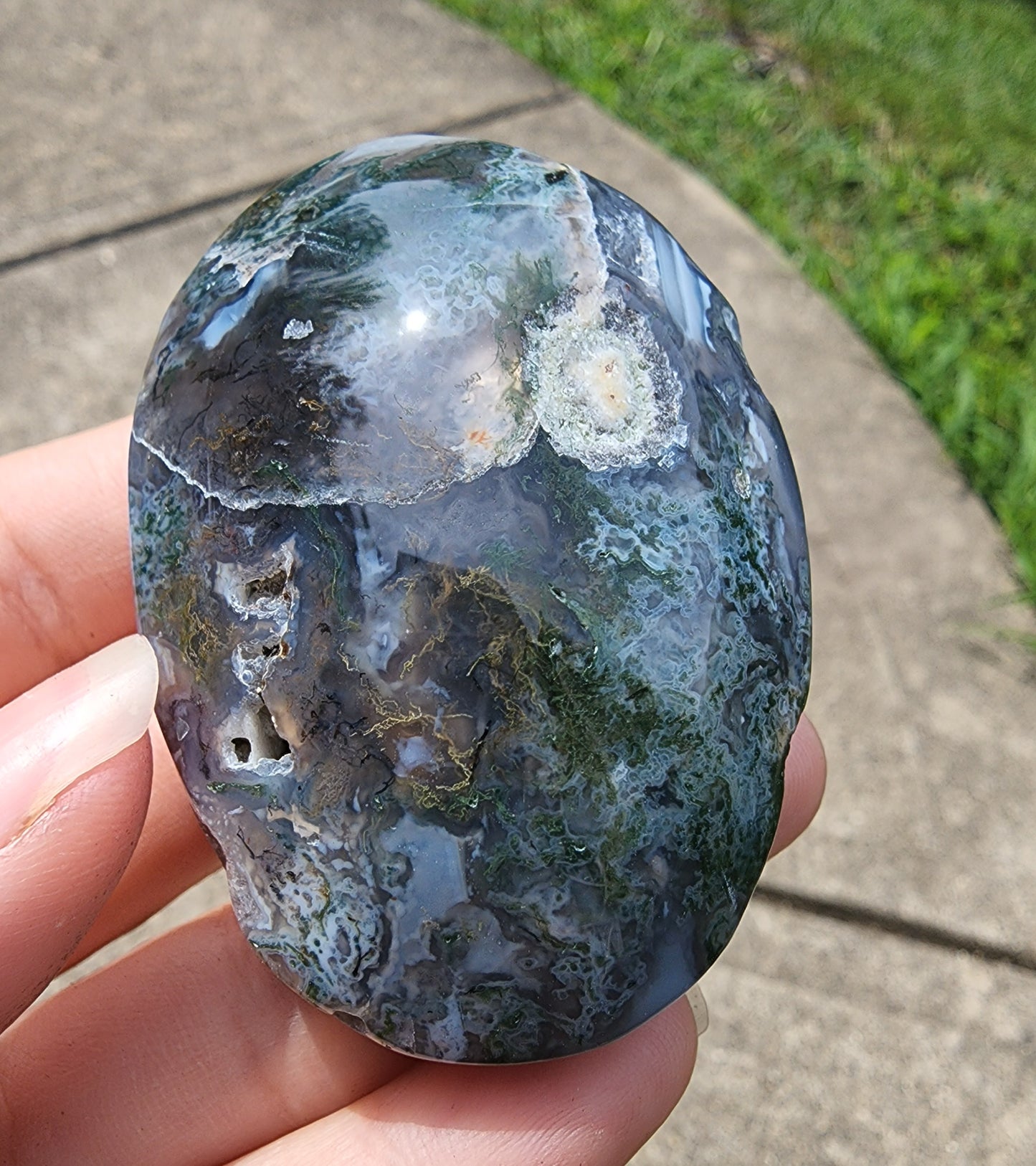 Moss Agate Palmstone