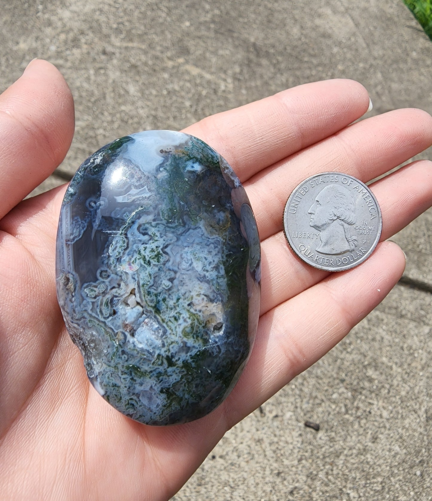 Moss Agate Palmstone