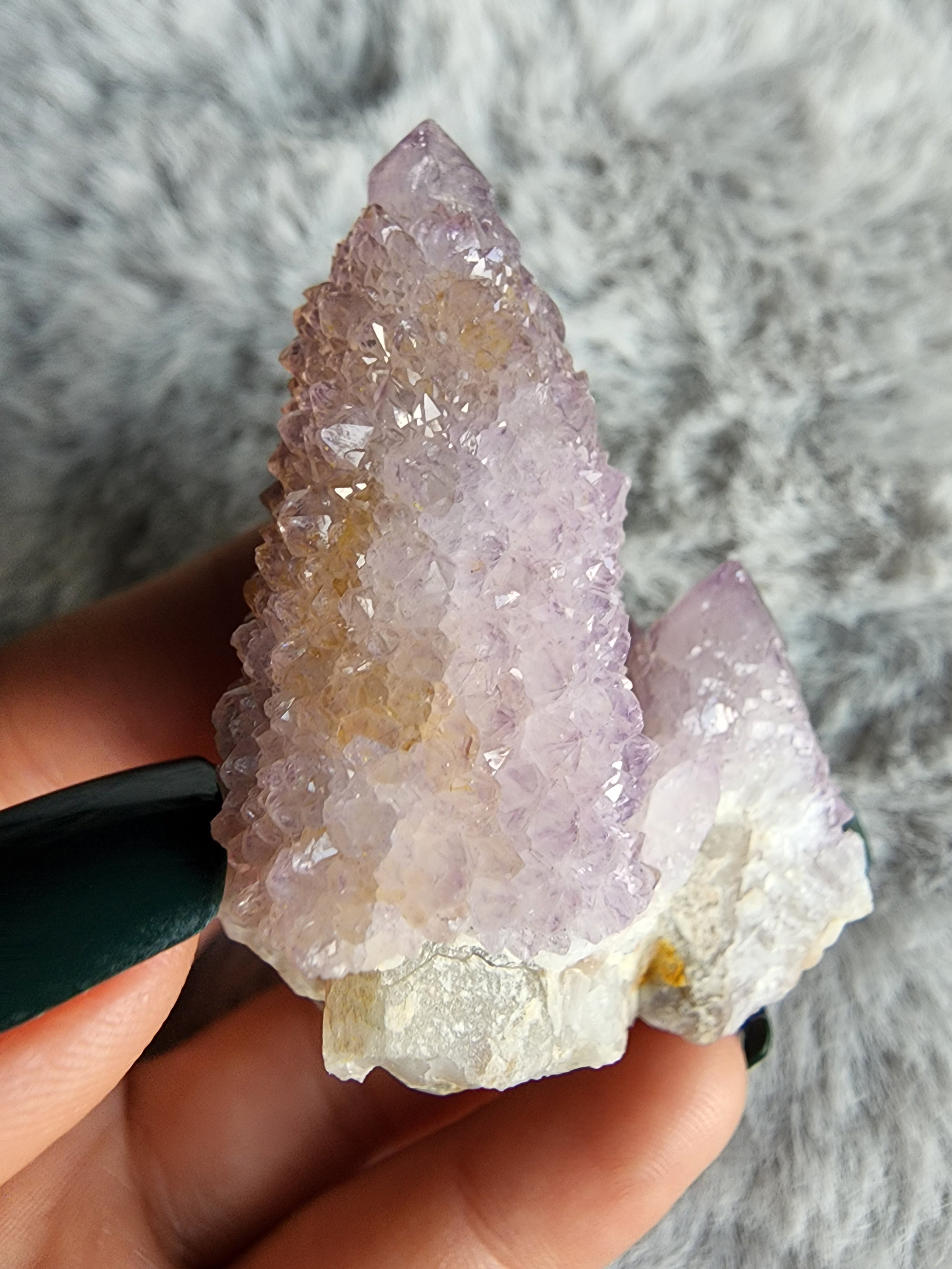 Funky shops Ametrine Spirit Quartz Crystal Cluster on Mineral Matrix. Druzy Citrine & Amethyst Cactus Quartz, Wire Wrapping, Collection, Jewelry