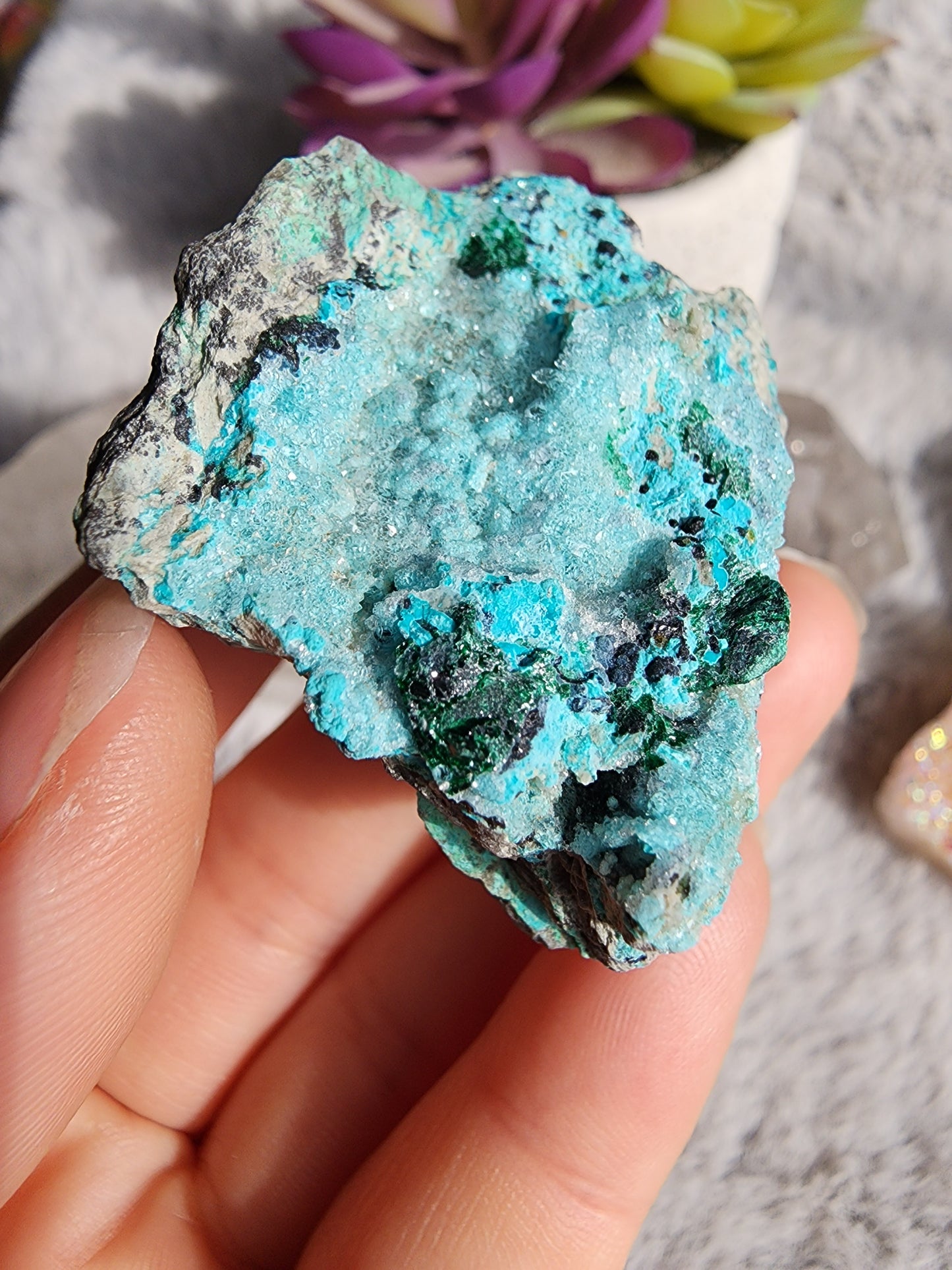 Druzy Chrysocolla Malachite