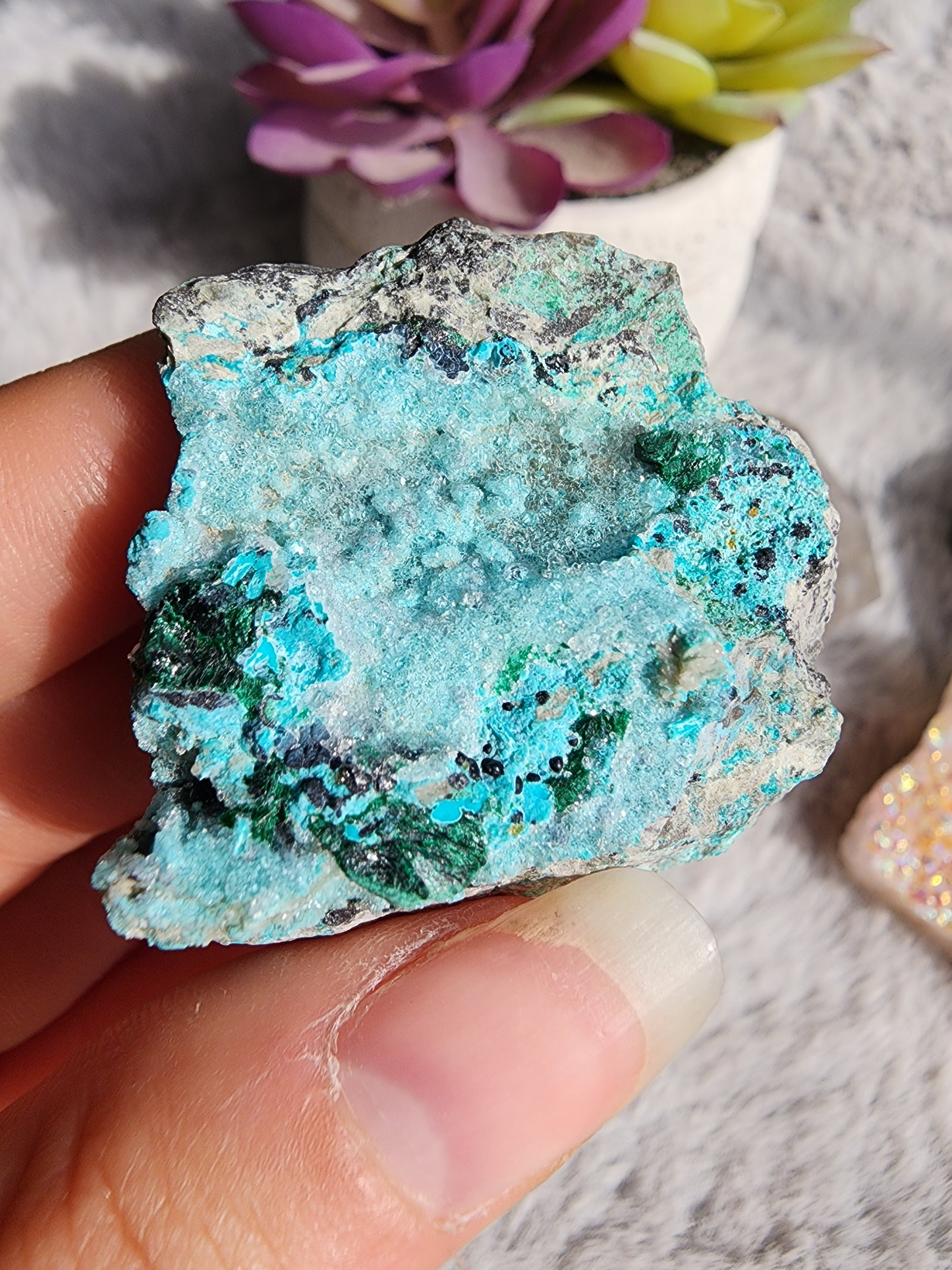 Druzy Chrysocolla Malachite