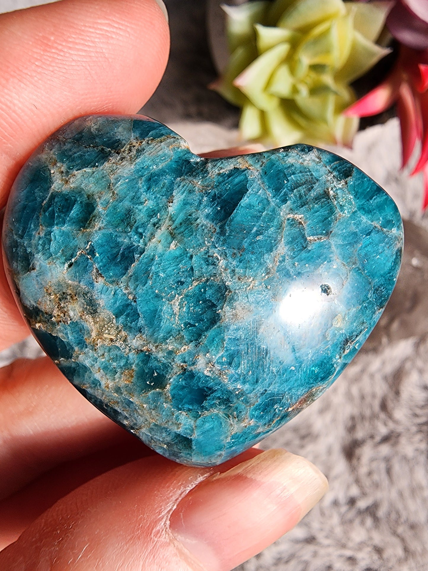 Blue Apaite Heart