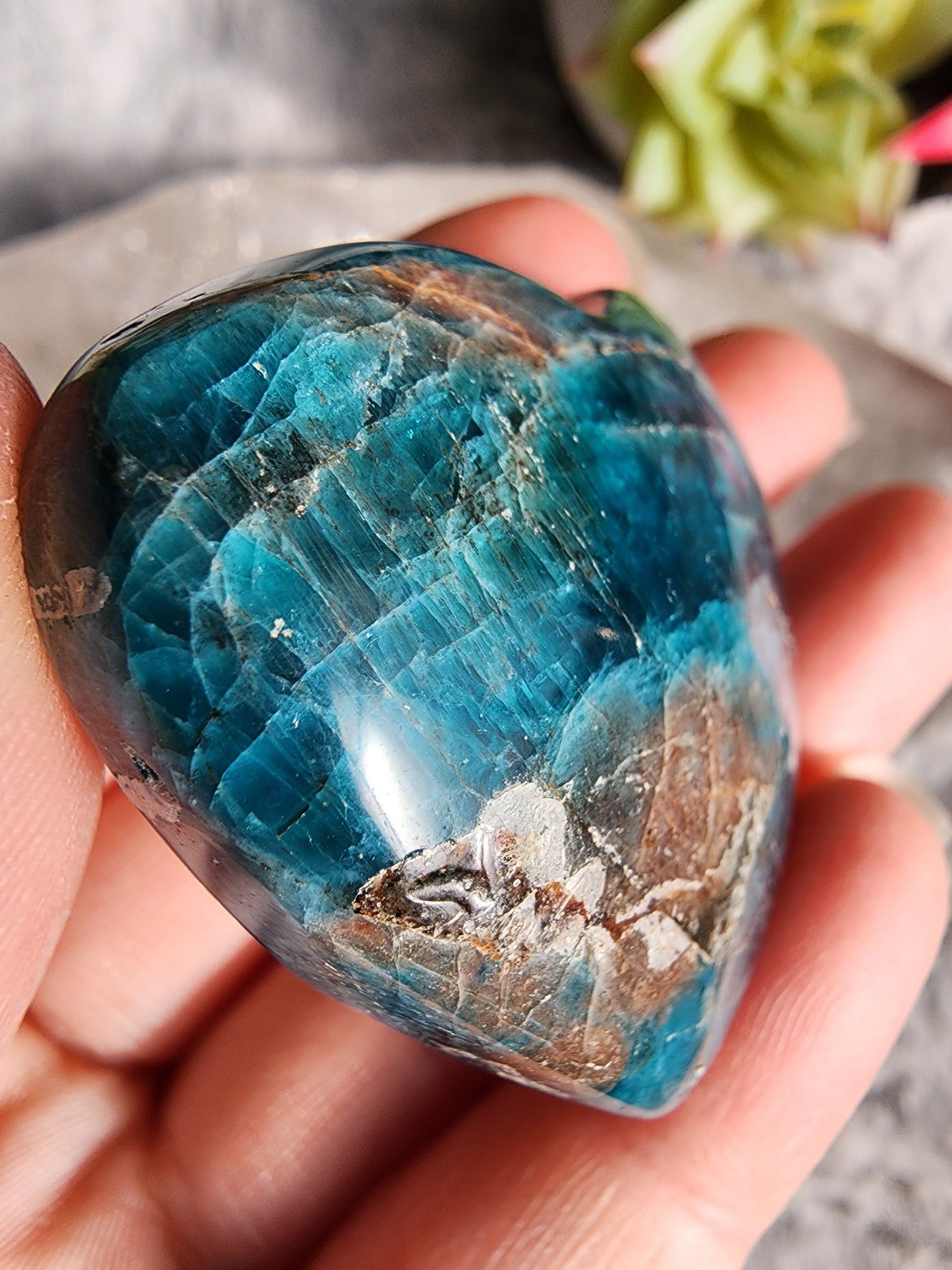 Blue Apaite Heart