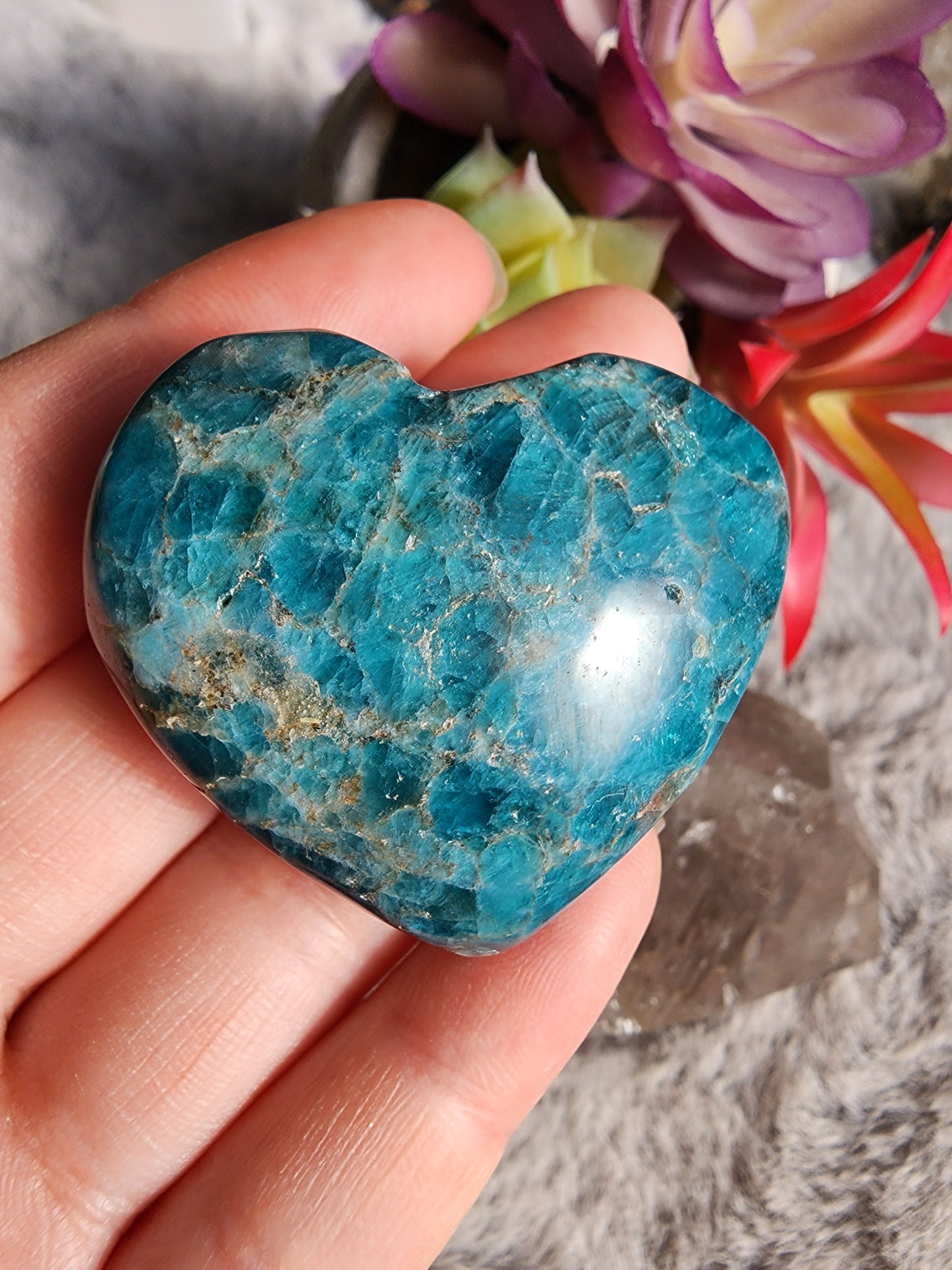 Blue Apaite Heart