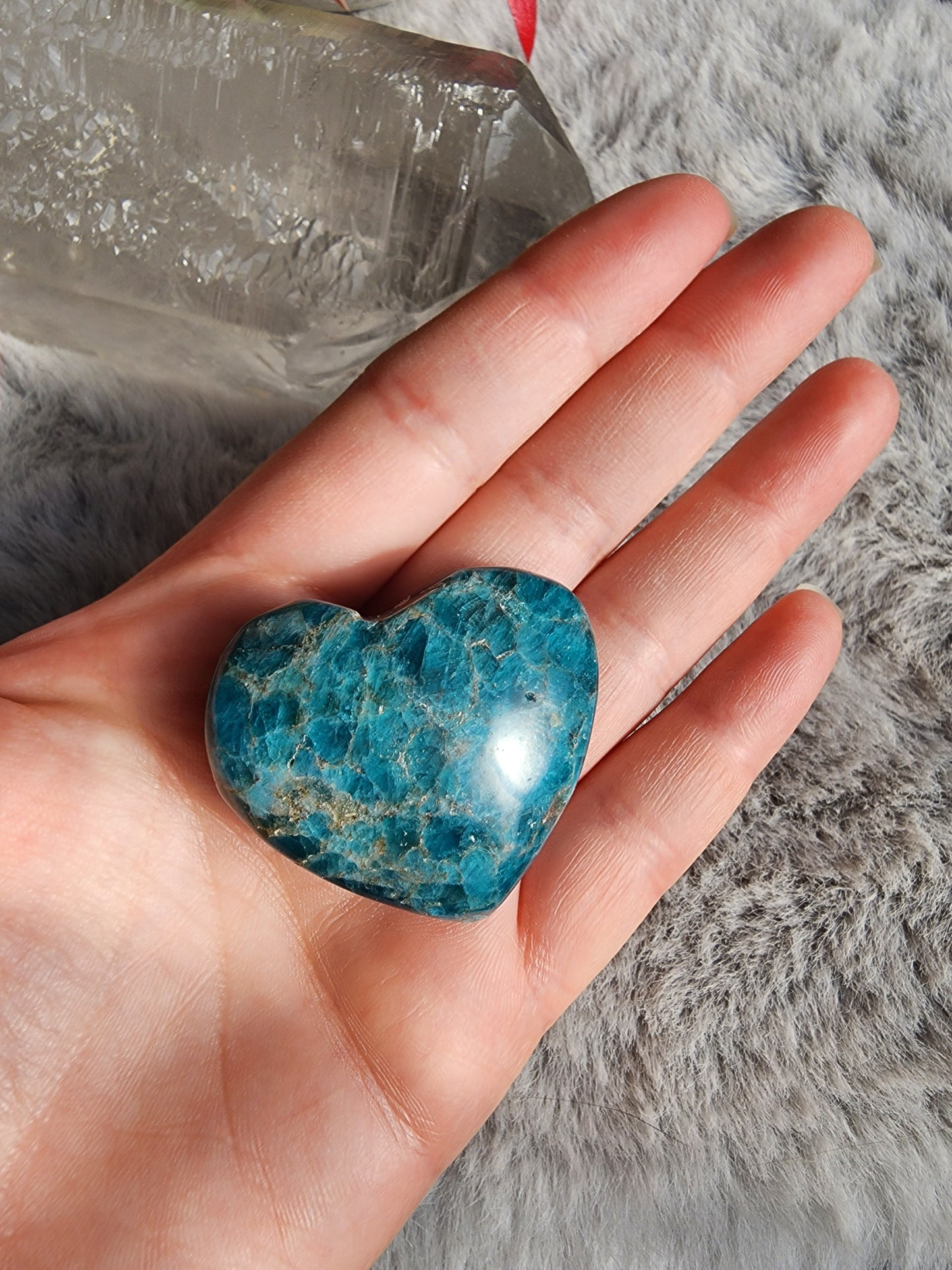 Blue Apaite Heart