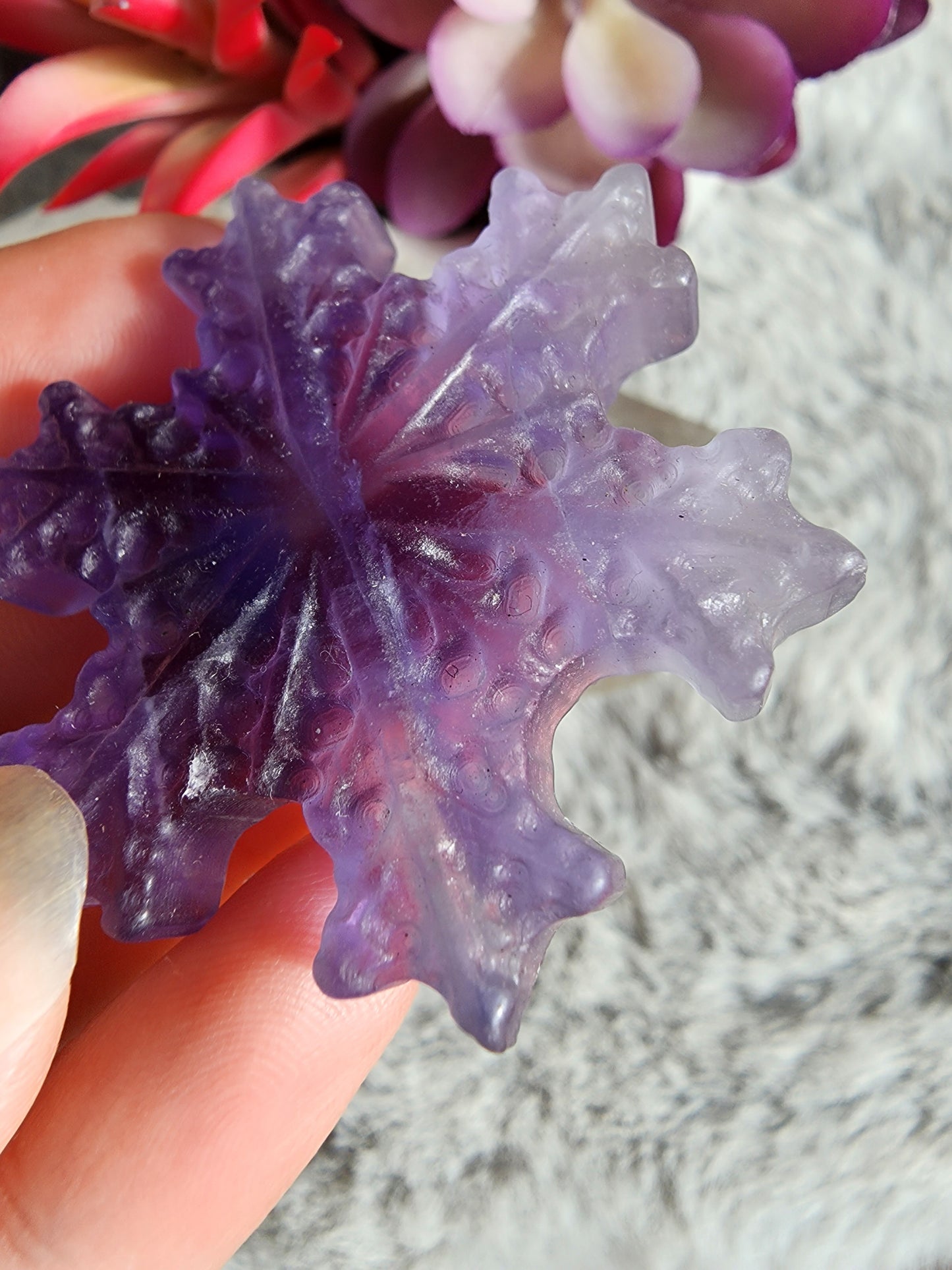 Purple Fluorite Snowflake